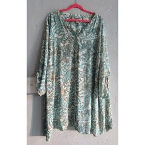 Catherine  Tops Blouse Women's Plus Size 4x  Paisley, Polyester, 29.5 Inch Of...